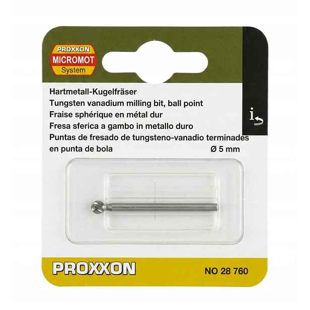Fréza z karbidu wolframu Proxxon s kuličkou 5 mm