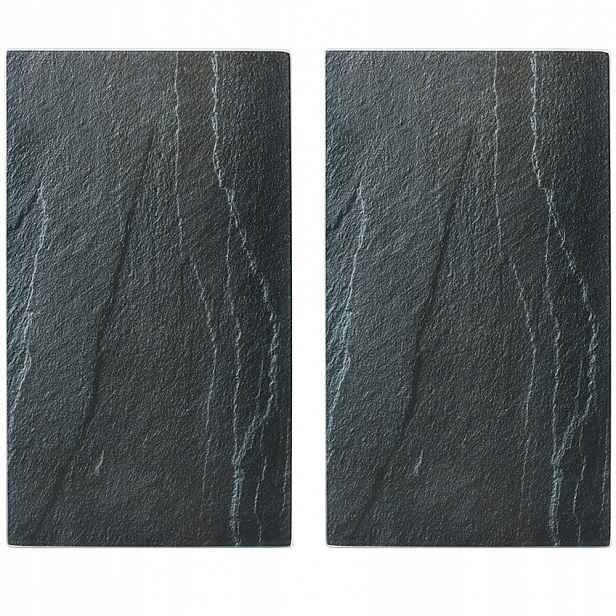 Ochranné skleněné panely Anthracite Slate na sporák – 2 ks, Zeller