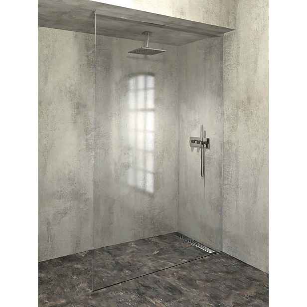 Polysan ARCHITEX sada pro neviditelné uchycení skla, podlaha-stěna-strop, 1610x2600mm, leštěný hliník