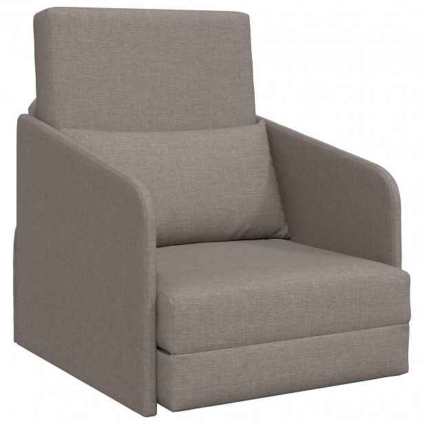 vidaXL Pohovka na spaní Taupe 65 x 80 x 83 cm textil