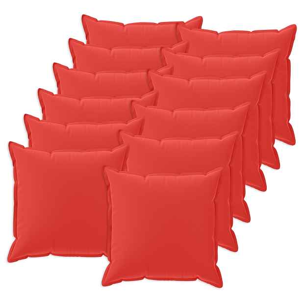 vidaXL Polštář s polštářem HOUTEN 12 ks Červená Polyester