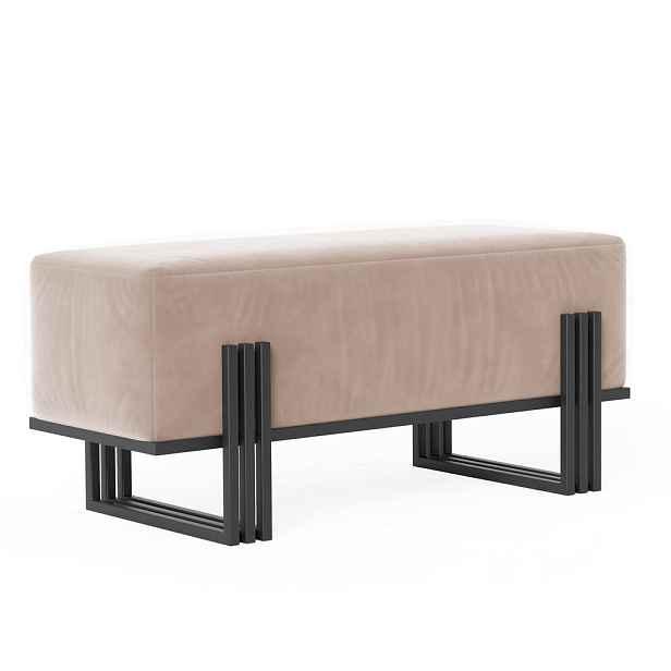 Idohome SEDACÍ LAVICE TEO 80 cm, černá / béžová, kovový rám