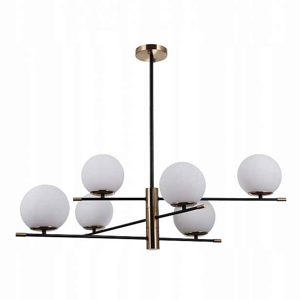 Stelia Závěsná lampa Černá Hnědá Moderní Kulové Stínidla 6xE14 5W IP20