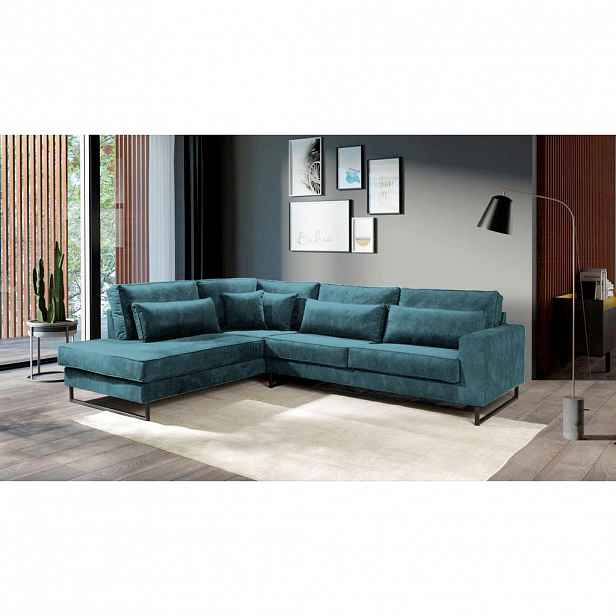 Livetastic ROHOVÁ SEDAČKA, textil, kompozitní dřevo, modrá