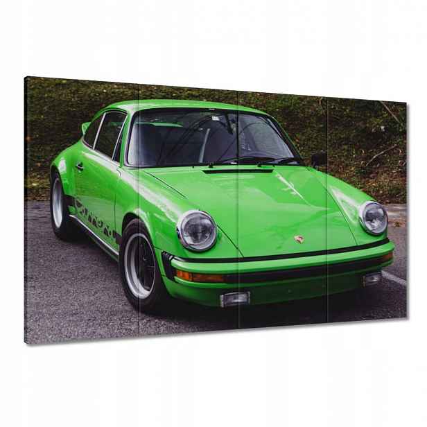 Obrazy 120x80 Zelené Prosche SportCar