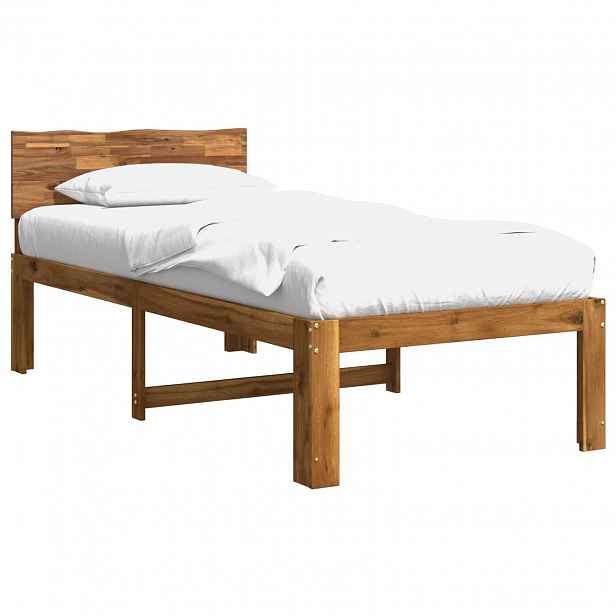 vidaXL Postel s čelem ROSTOCK Přírodní 90 x 200 cm