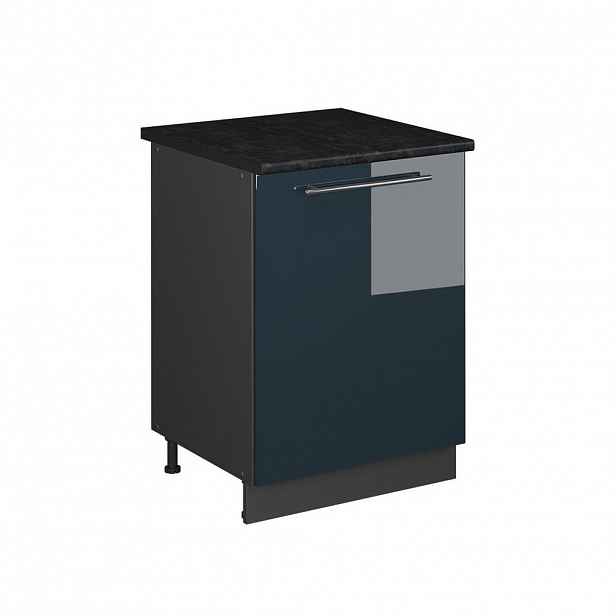 Vicco SKŘÍŇKA POD DŘEZ Fame-Line, Tmavě modrá s vysokým leskem/Antracit, 60 cm