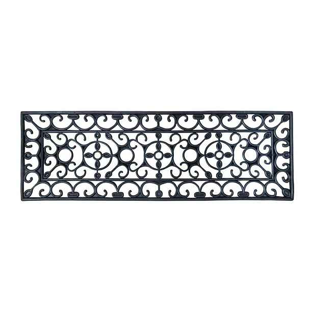 Esschert Design Gumová rohožka VICTORY 74,4x25,2 cm černá