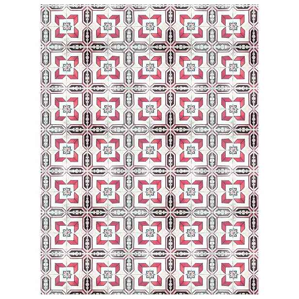 Fototapeta Geometrická symfonie čtverce květiny vinylová 184x254 lepidlo