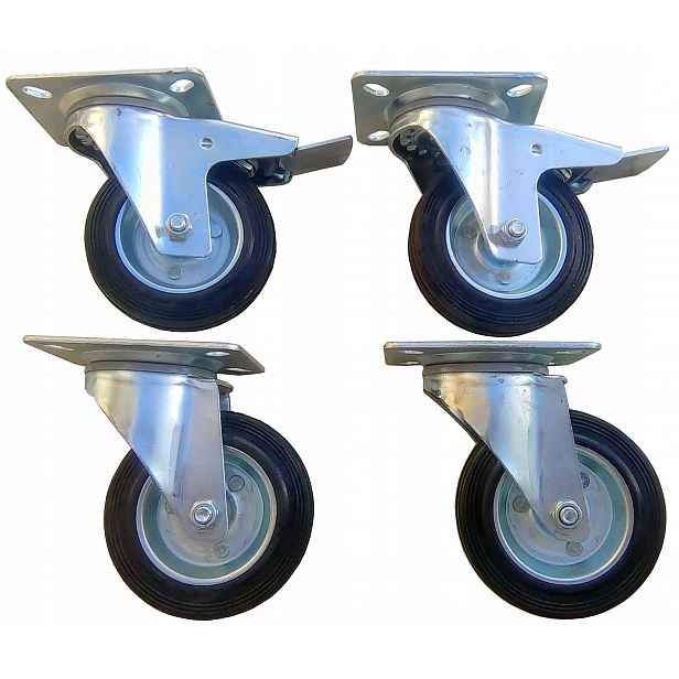 Kolečko 100 mm kolečka brzda sada 4 ks