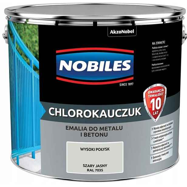 Nobiles Chlorkaučuk Smalt 10L Šedý Světlý 7035