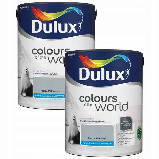 Set Dulux Barvy Světa 2x5L Barva Emulze Severní Moře 10L