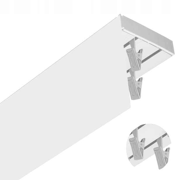 Stropní Lišta Elegance Pvc dvoukolejná 300 cm Kpl žabky Maskovač 7,5 cm