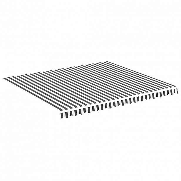 vidaXL Náhradní plachta na markýzu antracitová a bílá 400 x 350 cm polyesterová