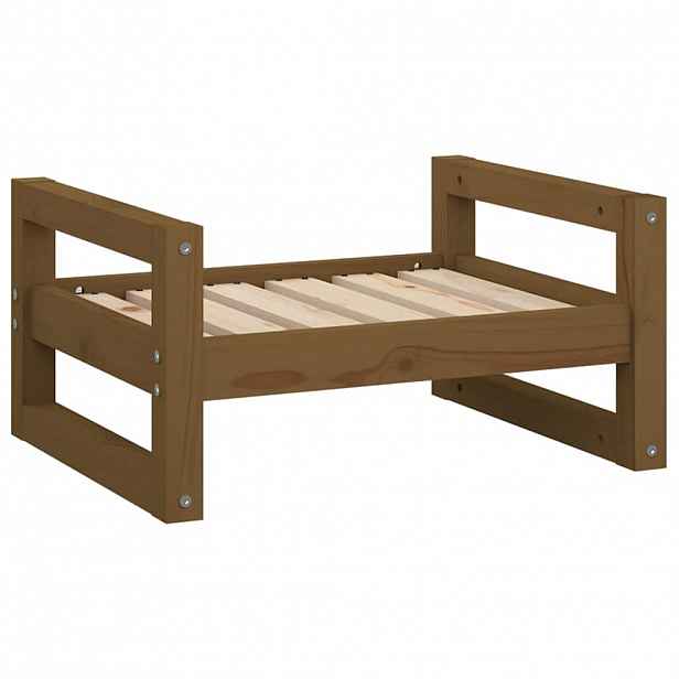 vidaXL Postel pro psy medově hnědá 55,5x45,5x28 cm masivní borovice