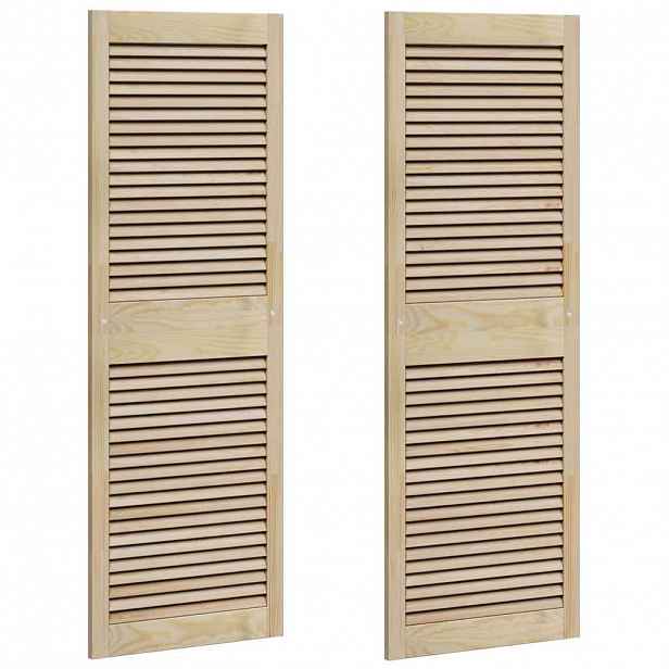 vidaXL Skříňové dveře se dveřmi 2 ks Přírodní 140,5 x 49,5 cm