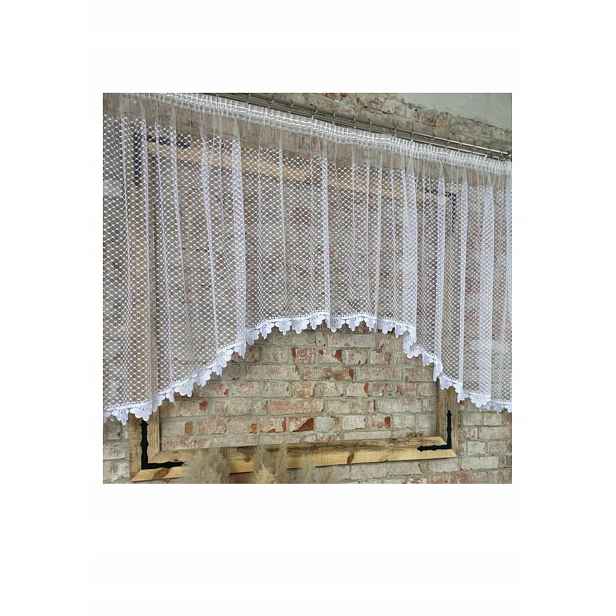 Záclona 300x130"Medová plástev", oblouk, 8 cm zvonek