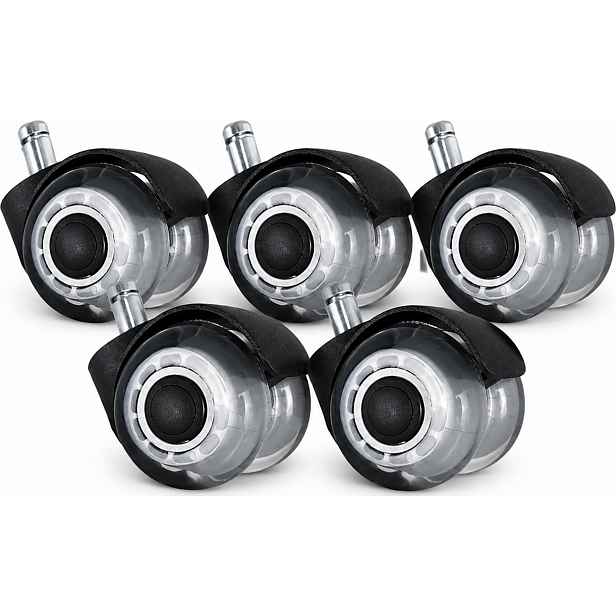 MERCURY kolečko Premium II, Clear šedé, pogumované, průměr 50 mm, čep 11 mm
