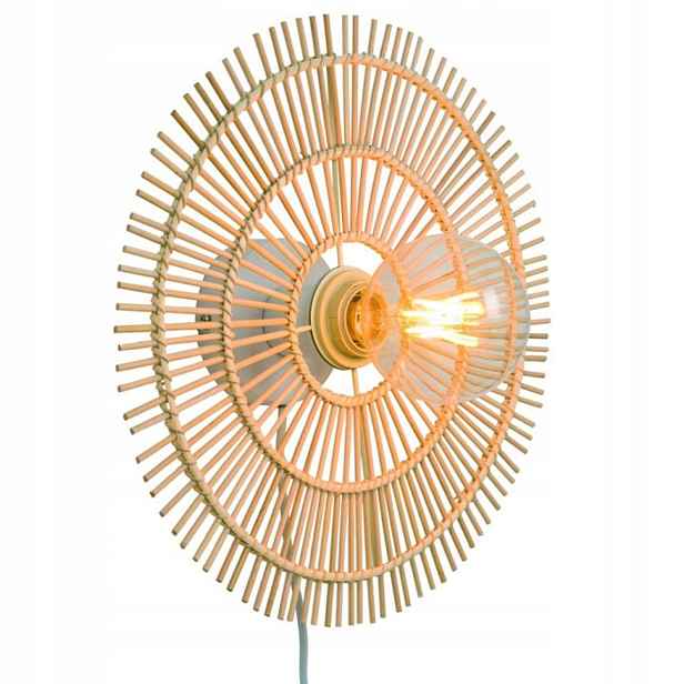 Nástěnná lampa boho, přírodní, boho bambusová nástěnná lampa