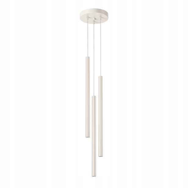 Sollux Závěsná lampa trojitá moderní béžová tuba do jídelny nad ostrov