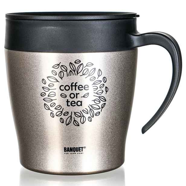 Banquet Termohrnek cestovní TAZZA 330 ml, béžová