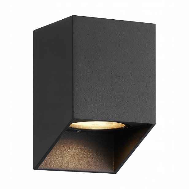 Černé venkovní nástěnné svítidlo Nico Square GU10 IP54 z hliníku Nordlux