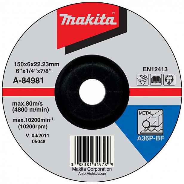 Makita - Brusný kotouč na kov 150x22,2 mm A-84981