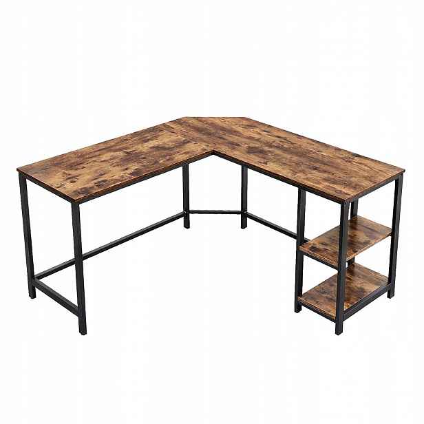 ModernHome LWD72X Rohový psací, počítačový stůl, 138 x 50 cm, hnědý