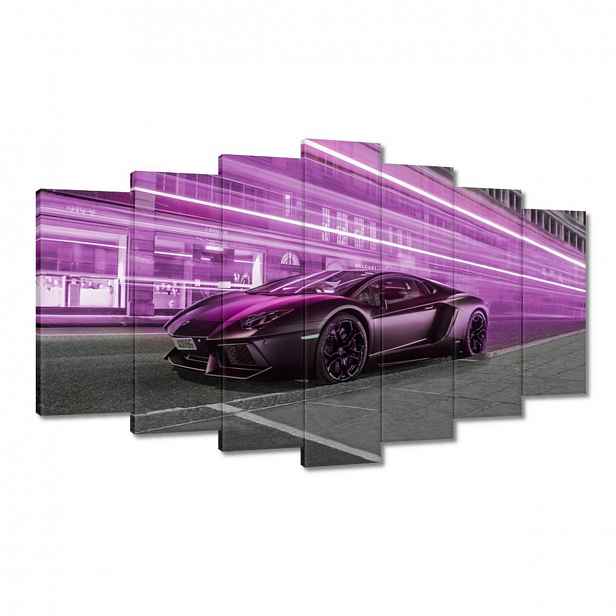 Obrazy 140x80 Fialové sportovní auto