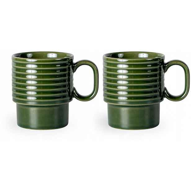 Sagaform Hrnek Retro Šálek 2 ks 250 ml zelený