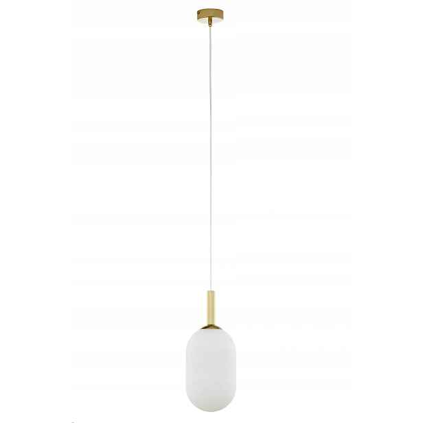 Sigma Lighting závěsná lampa Pluum, zlaté skleněné stínítko 1xE14 12W