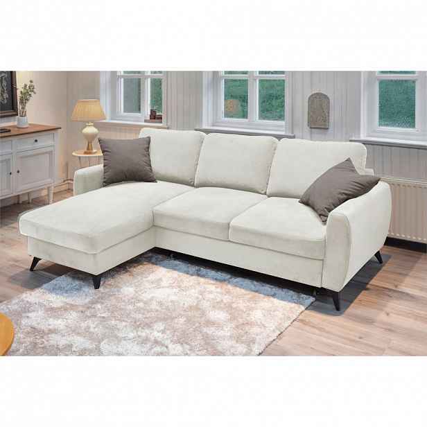 Livetastic ROHOVÁ ROZKLÁDACÍ POHOVKA, kov, textil, kompozitní dřevo, krémová