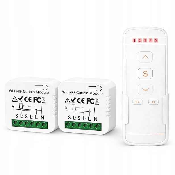 2x WiFi ovladač rolet 5kanálové dálkové ovládání rolet