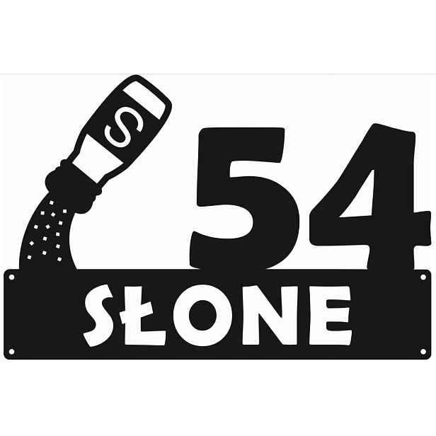 Číslo Na Dům 48 cm Tabule Adresa Ocel 2 mm Grafika 86