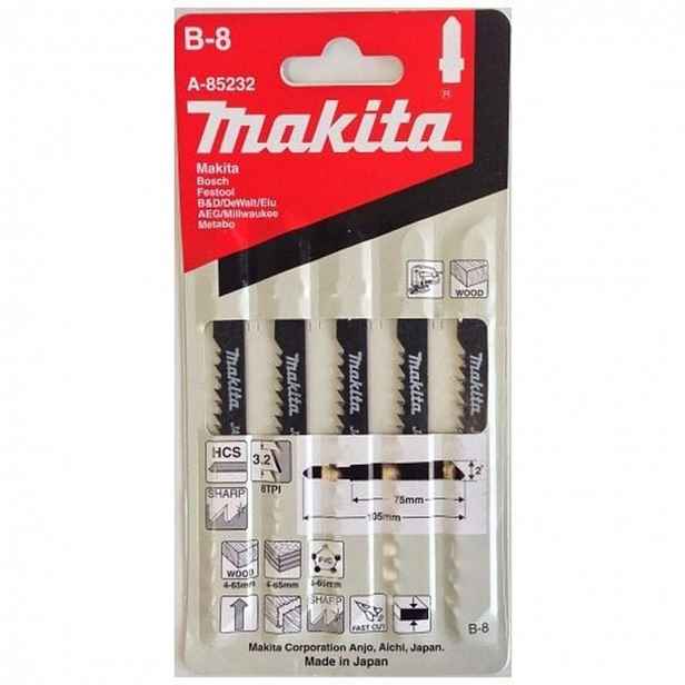 Makita - Sada pilových plátků 8 TPI, délka 105 mm, 5 ks A-85232