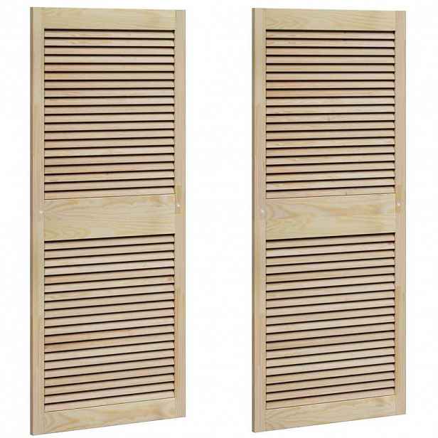 vidaXL Skříňové dveře se dveřmi 2 ks Přírodní 140,5 x 59,5 cm