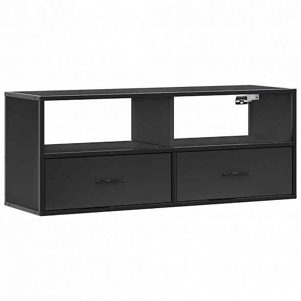 vidaXL TV skříňka černá 100 x 31 x 39,5 cm kompozitní dřevo a kov