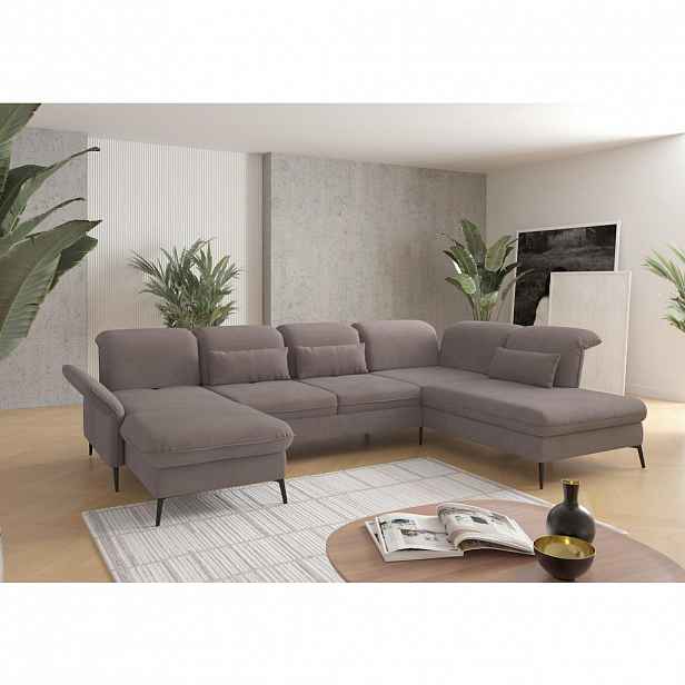 Sit & More SEDACÍ SOUPRAVA, textil, šedohnědá