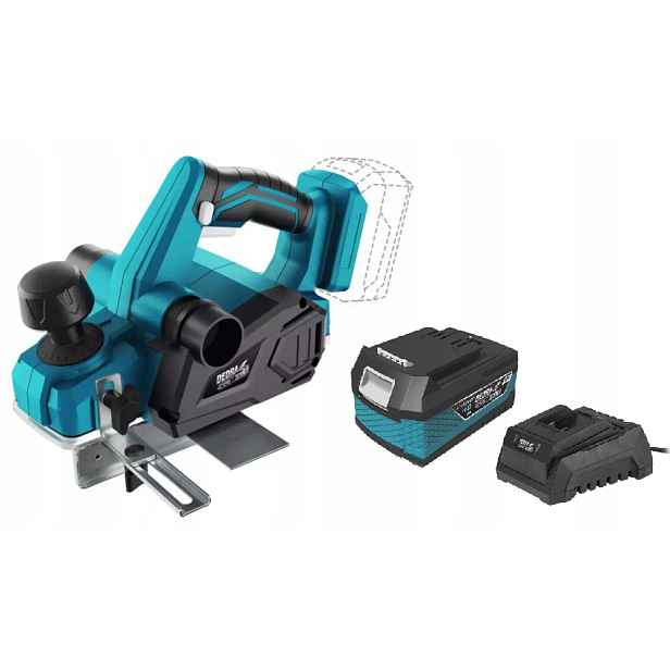 Dedra Akumulátorový hoblík 82 mm 18 V Set Akumulátor 4AH Sas+all DED7066