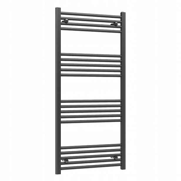 Ohřívač Basic 60x130 cm černý koupelnový žebříkový radiátor Gamma