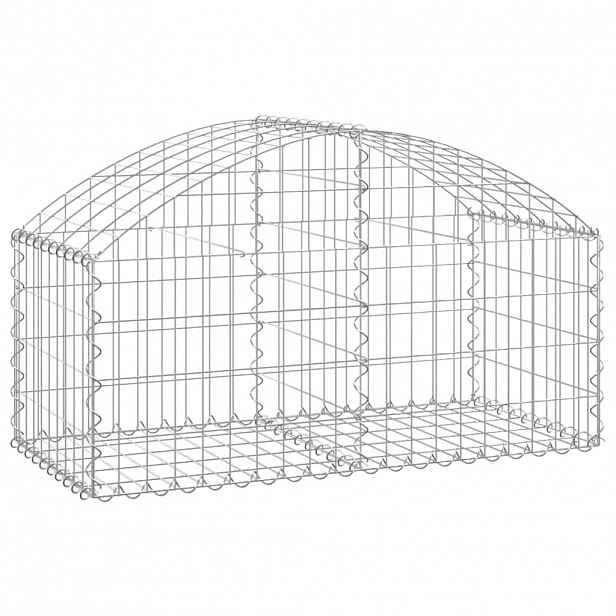 vidaXL Klenutý gabionový koš 100 x 50 x 40/60 cm pozinkované železo