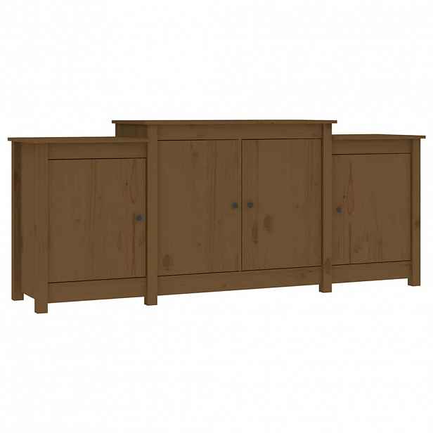 vidaXL Příborník medově hnědý 164x37x68 cm masivní borové dřevo