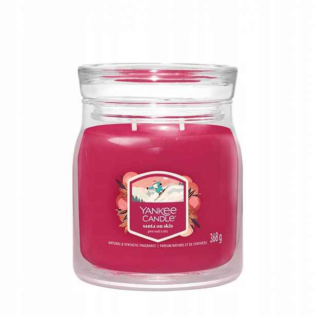 Yankee Candle Santa On Skis svíčka střední vůně