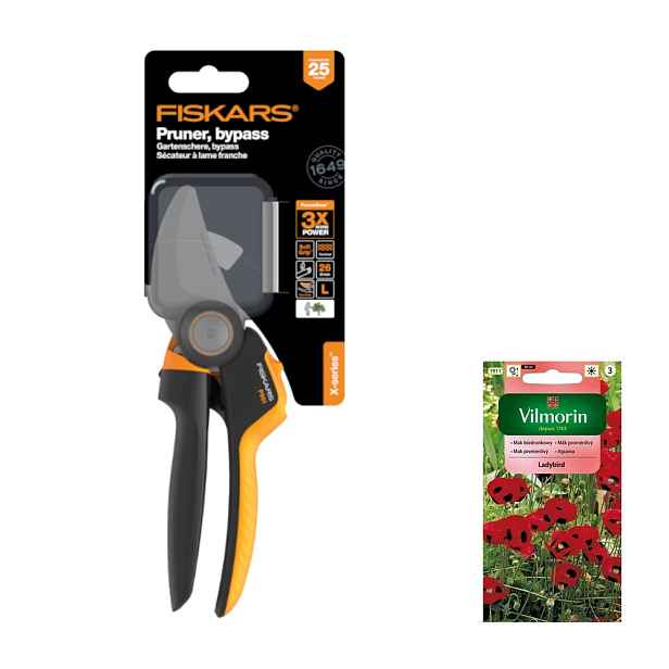 Fiskars X-series P961 Zahradní nůžky na větve výhonků +dárek semena