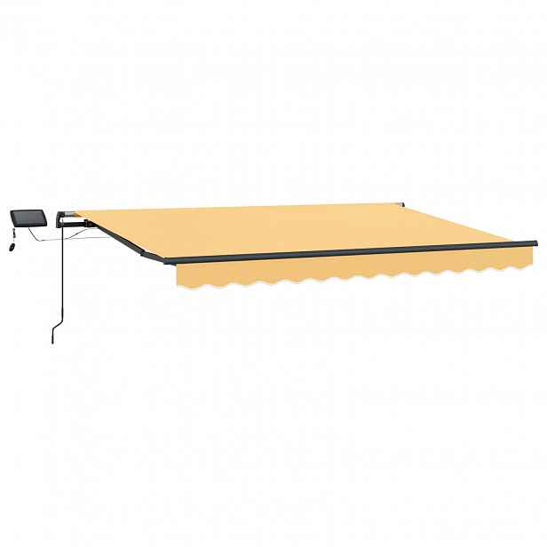 vidaXL Stahovací markýza Písková 400 × 300 cm Látka a hliník