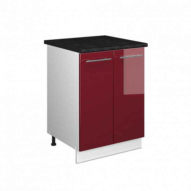 Vicco SKŘÍŇKA POD DŘEZ Fame-Line, Bordó červená vysoký lesk/Bílá, 60 cm