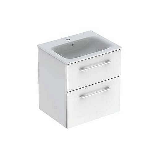 Koupelnová skříňka s umyvadlem Geberit Selnova 60x50,2x65,2 cm bílá lesk 501.236.00.1