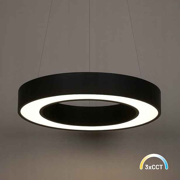 MiLAGRO Závěsná lampa Union Černá 40W Led 3000-4000-6000K Lustr