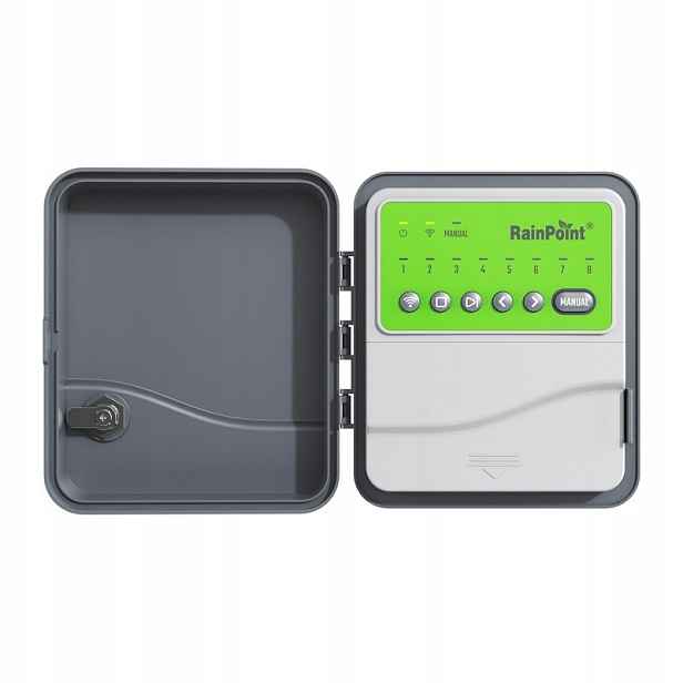 Ovladač zavlažování RainPoint HIC1208W 8 zón WiFi Ac Smart Garden Timer
