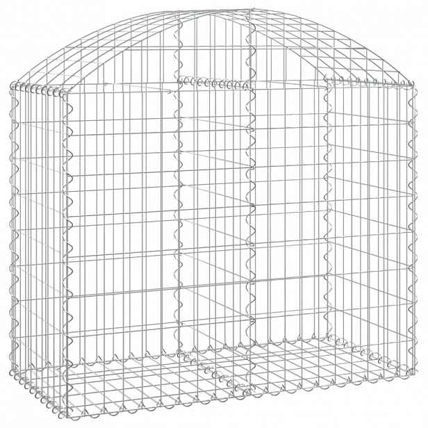 vidaXL Klenutý gabionový koš 100 x 50 x 80/100 cm pozinkované železo